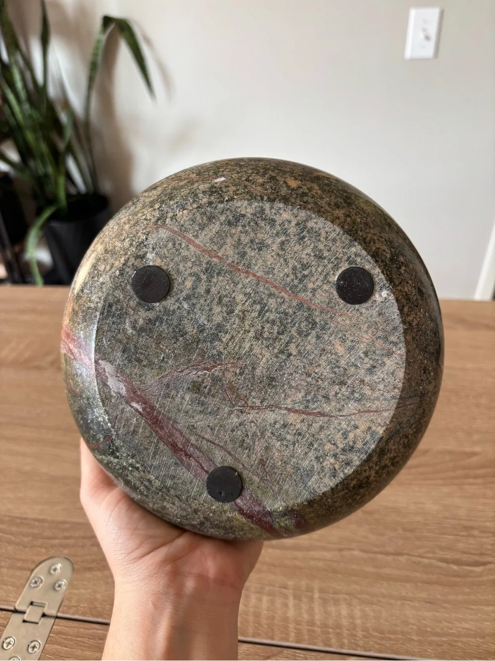 Set of 2 - Green Marble Stone Decorative Bowls - Heavy Weight